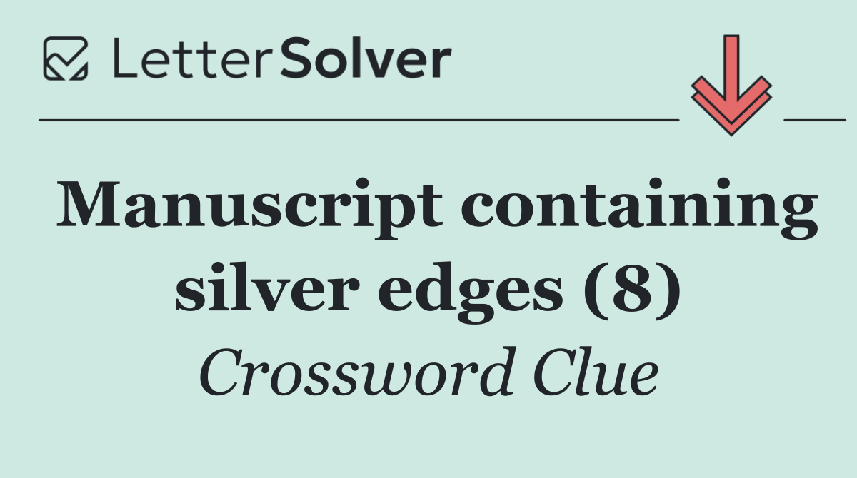 Manuscript containing silver edges (8)