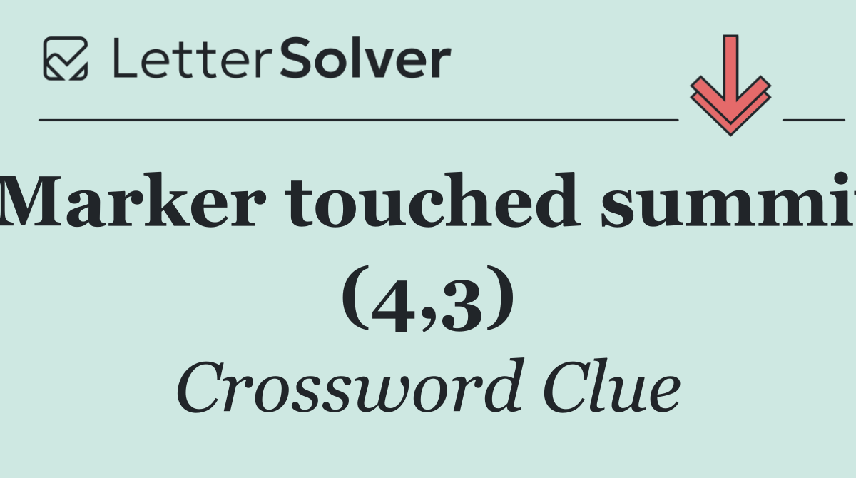 Marker touched summit (4,3)