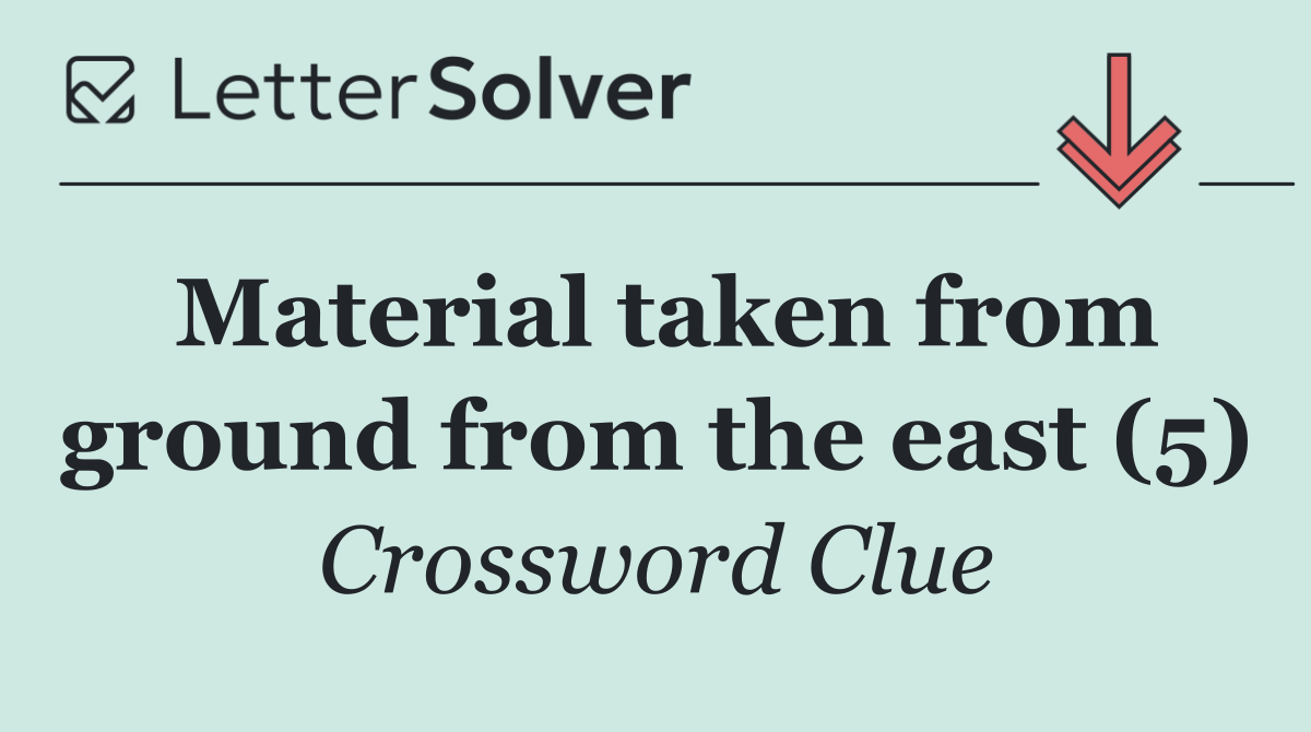 Material taken from ground from the east (5)