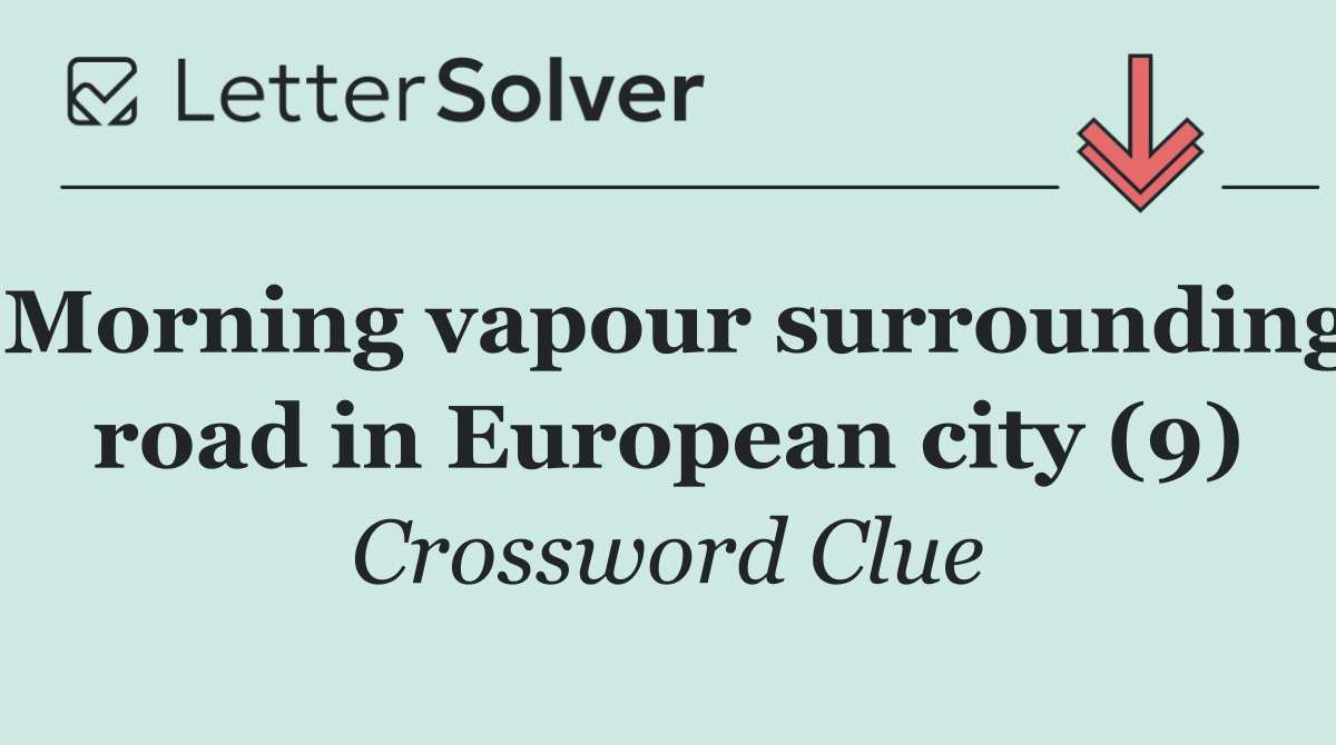 Morning vapour surrounding road in European city (9)