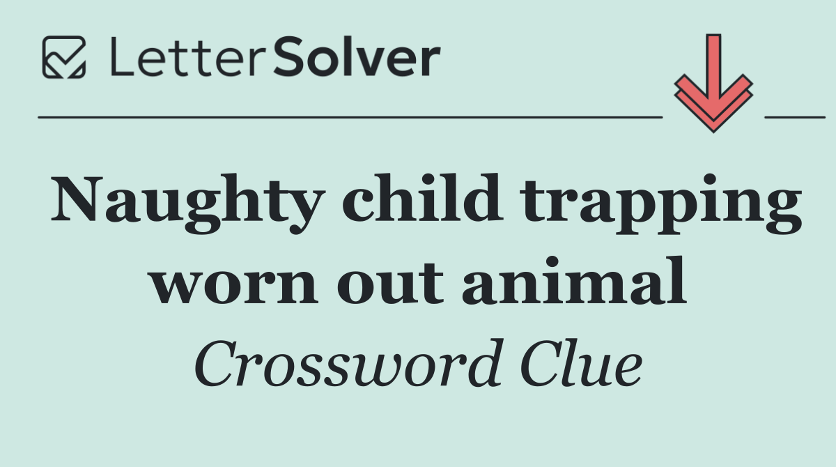 Naughty child trapping worn out animal
