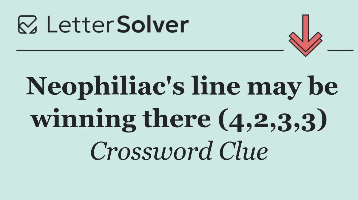Neophiliac's line may be winning there (4,2,3,3)