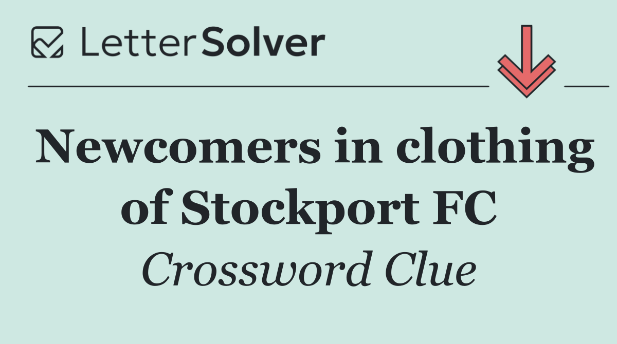 Newcomers in clothing of Stockport FC