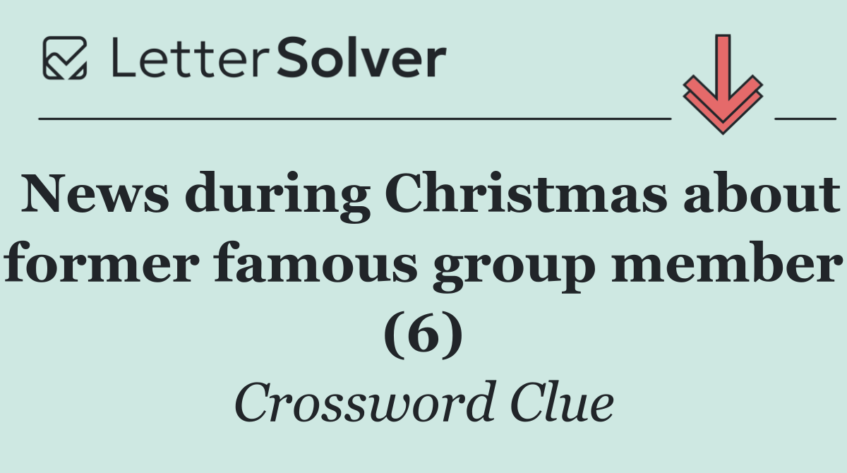 News during Christmas about former famous group member (6)