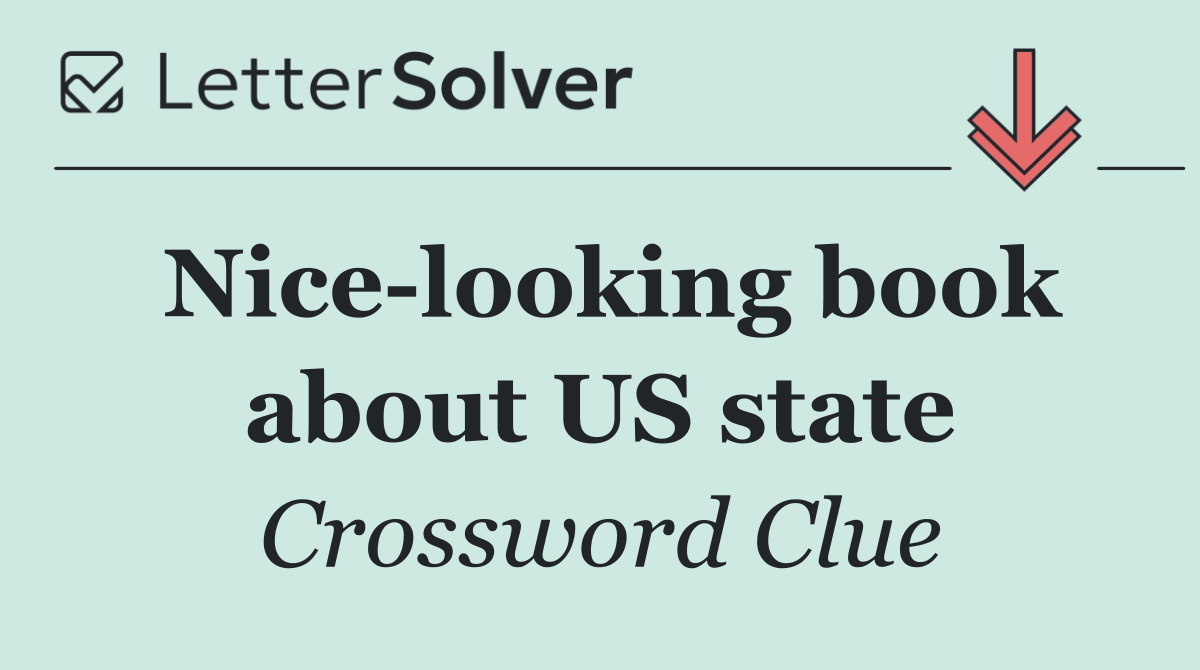 Nice looking book about US state