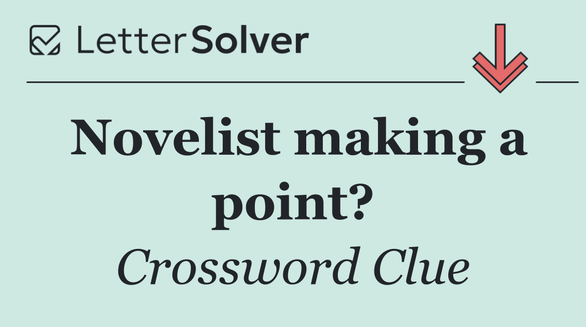 Novelist making a point?