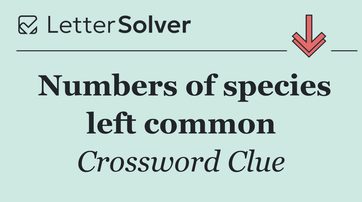 Numbers of species left common