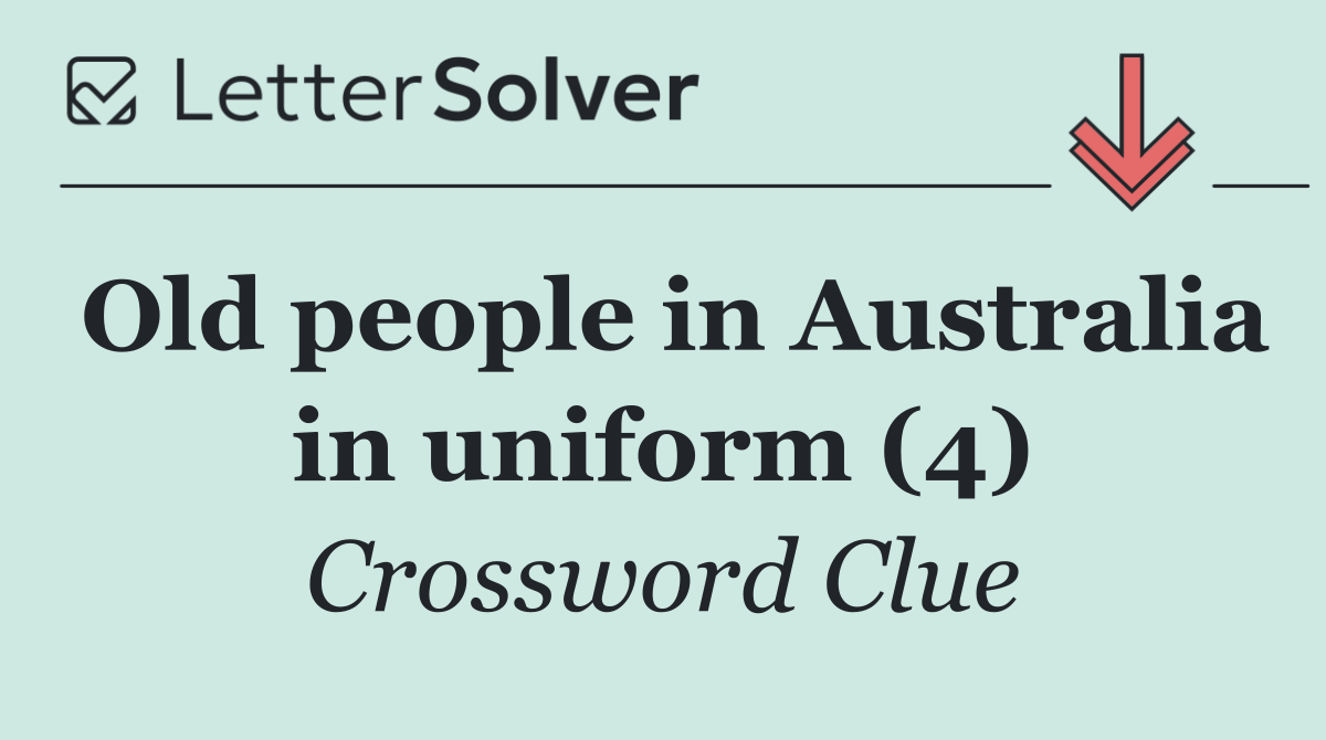 Old people in Australia in uniform (4)