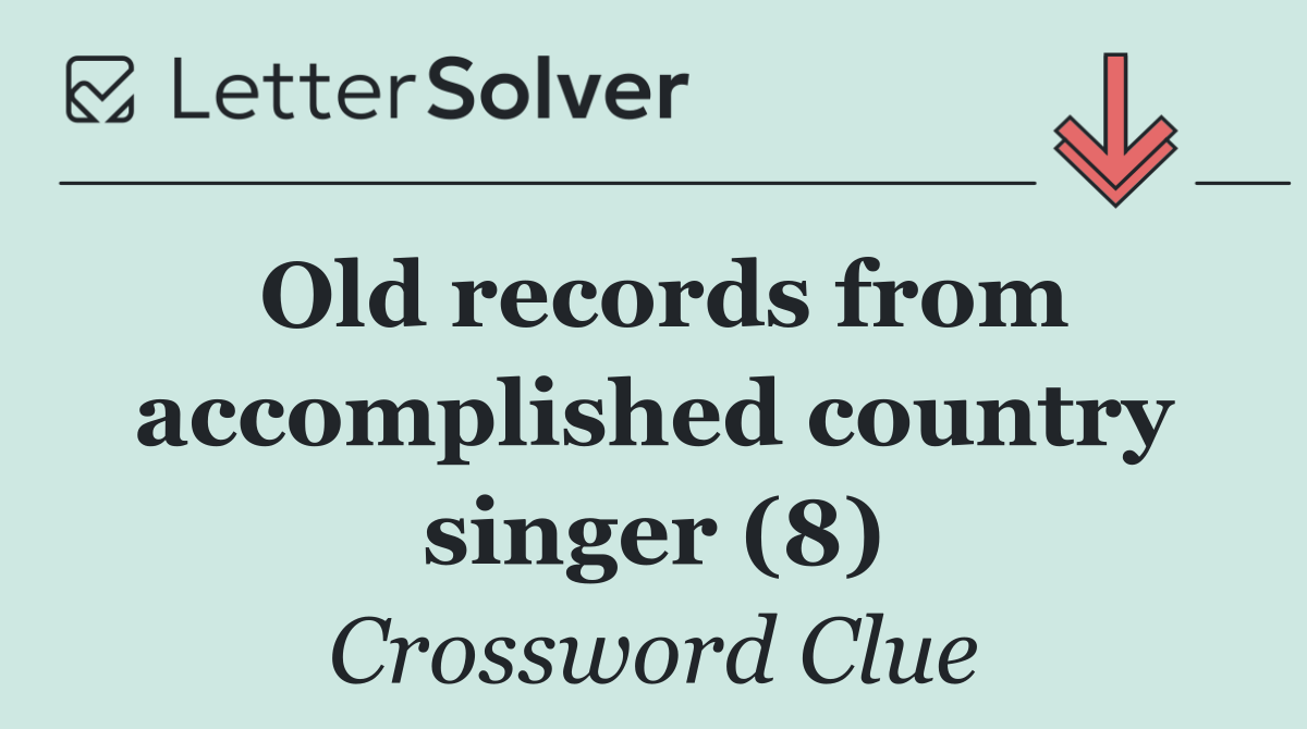 Old records from accomplished country singer (8)