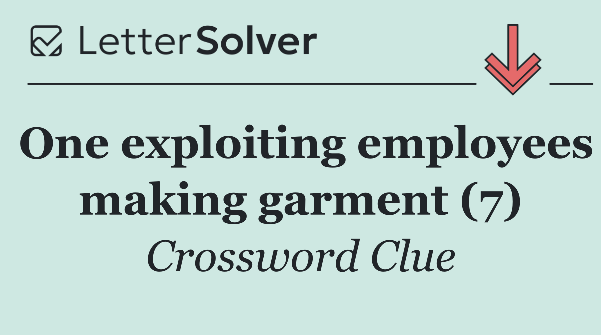 One exploiting employees making garment (7)