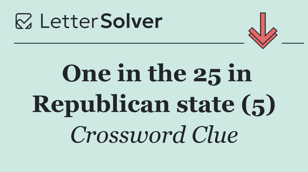 One in the 25 in Republican state (5)