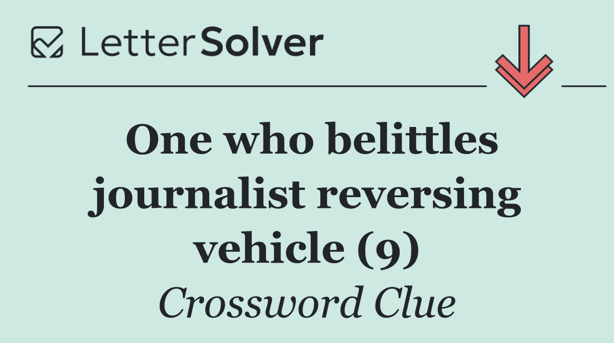 One who belittles journalist reversing vehicle (9)