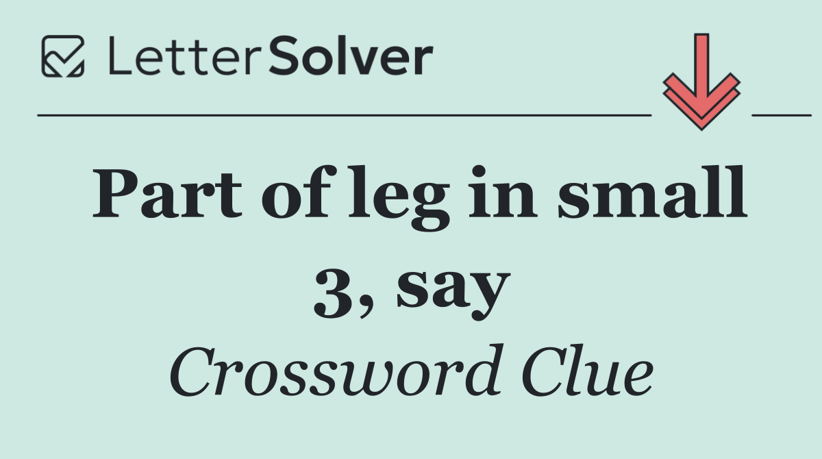 Part of leg in small 3, say