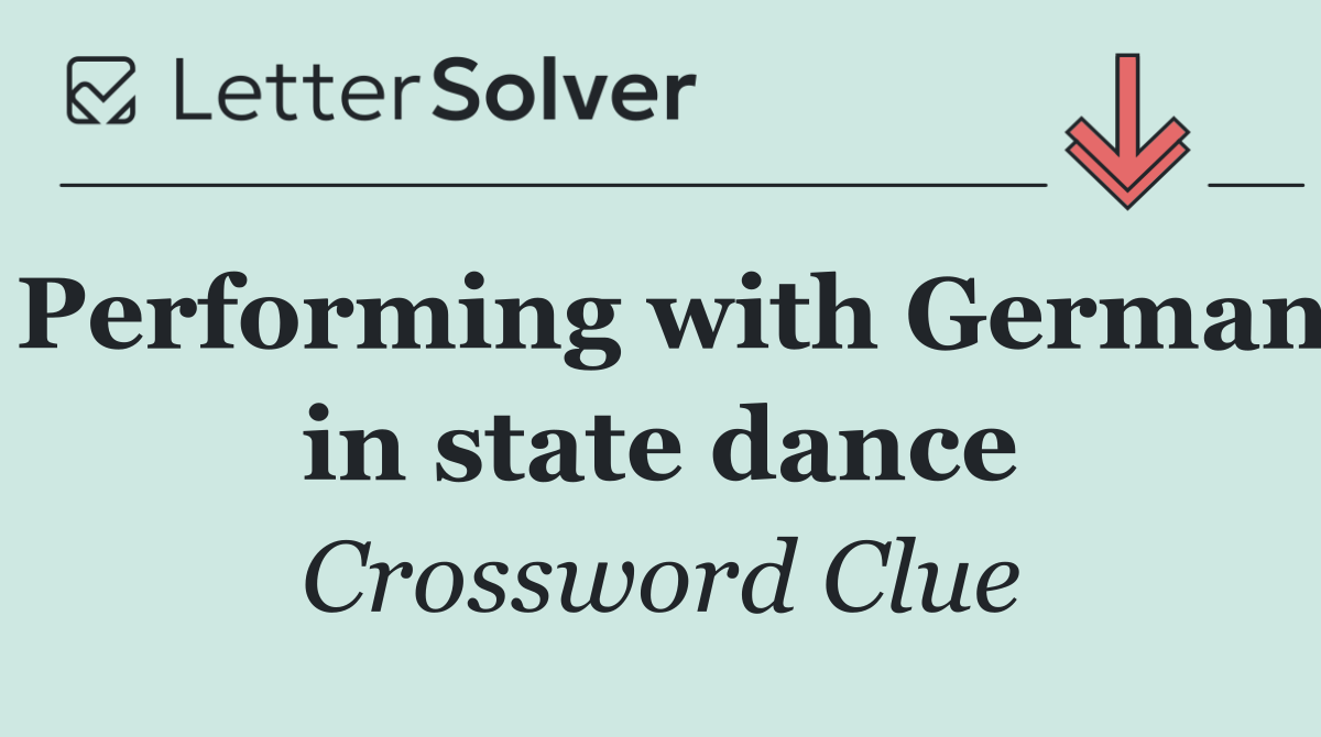 Performing with German in state dance
