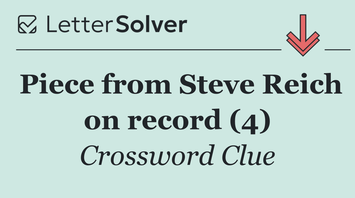 Piece from Steve Reich on record (4)