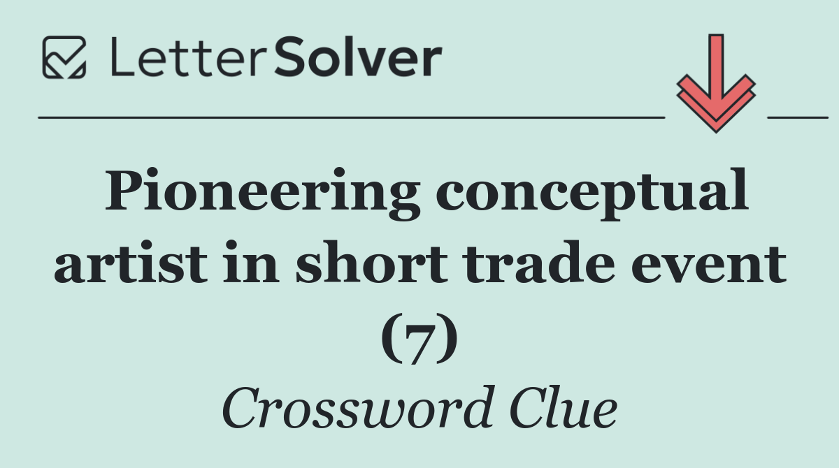 Pioneering conceptual artist in short trade event (7)