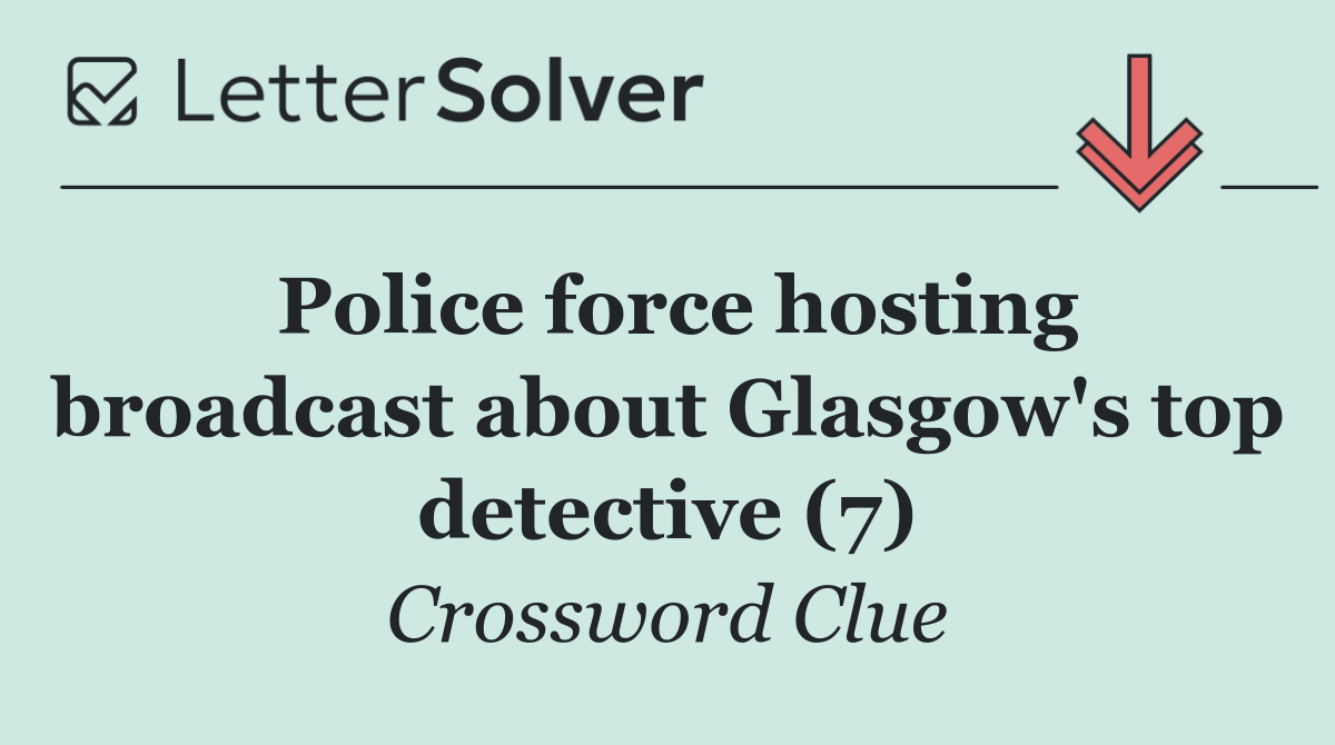Police force hosting broadcast about Glasgow's top detective (7)