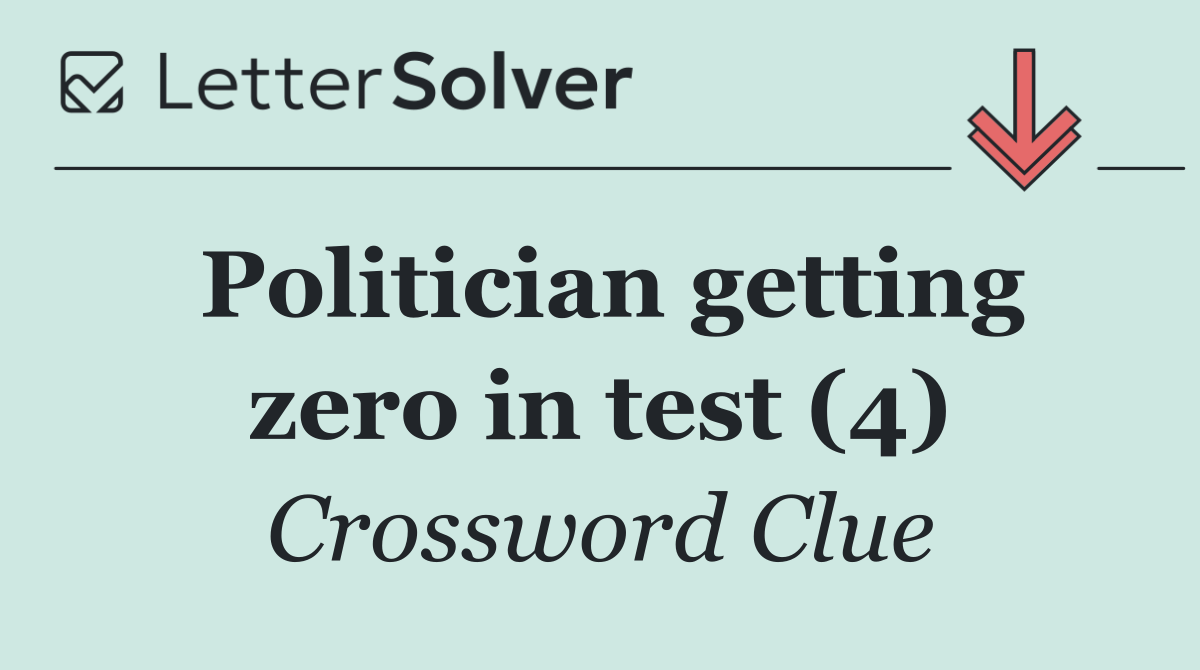 Politician getting zero in test (4)