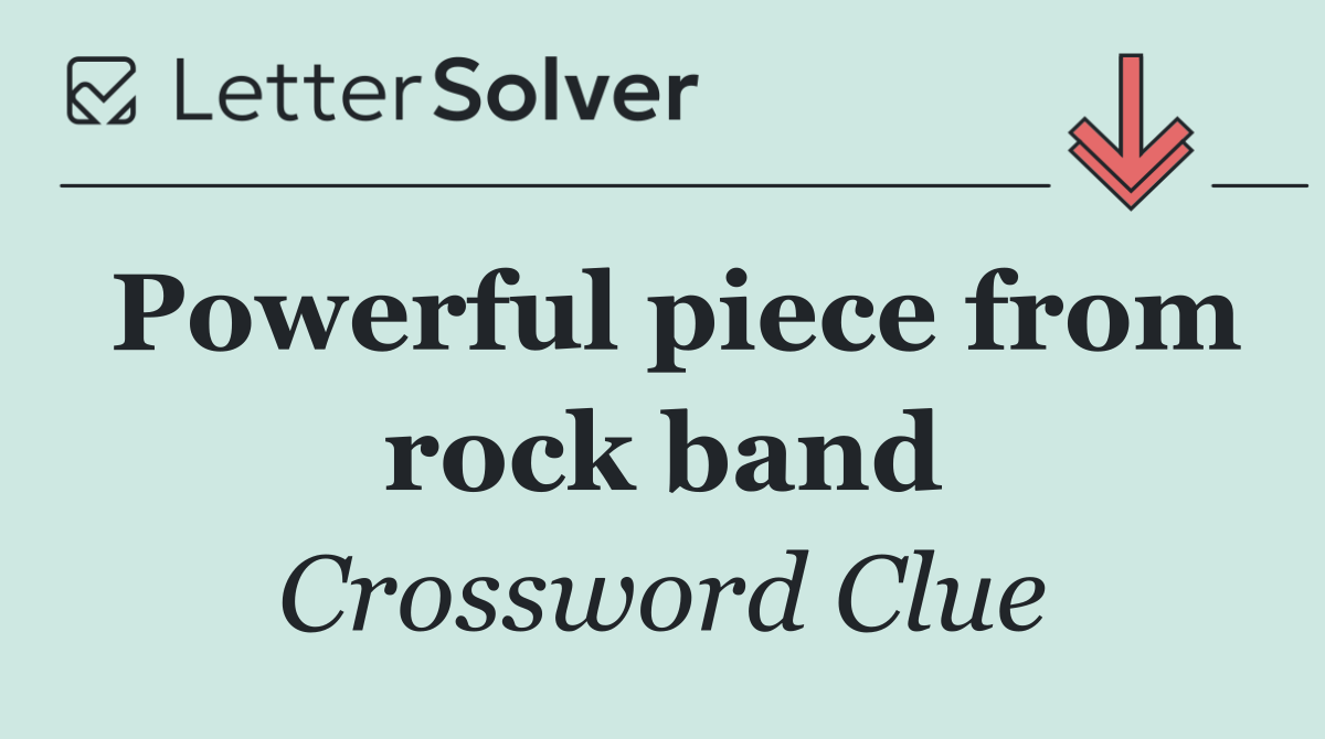 Powerful piece from rock band