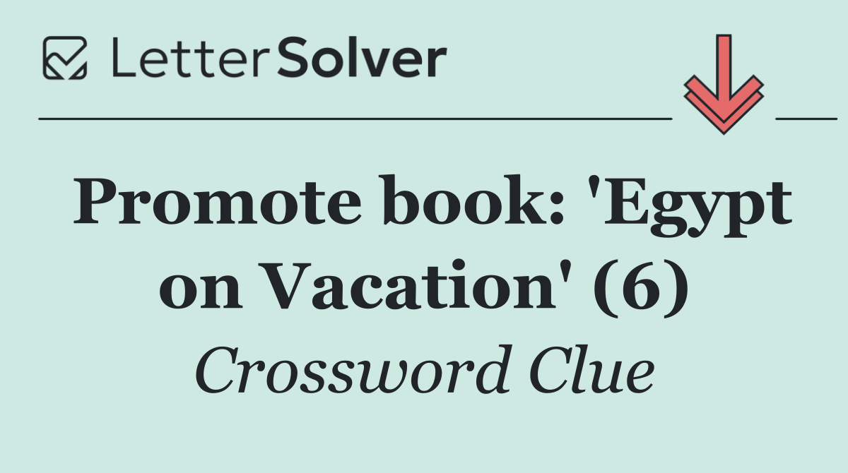 Promote book: 'Egypt on Vacation' (6)