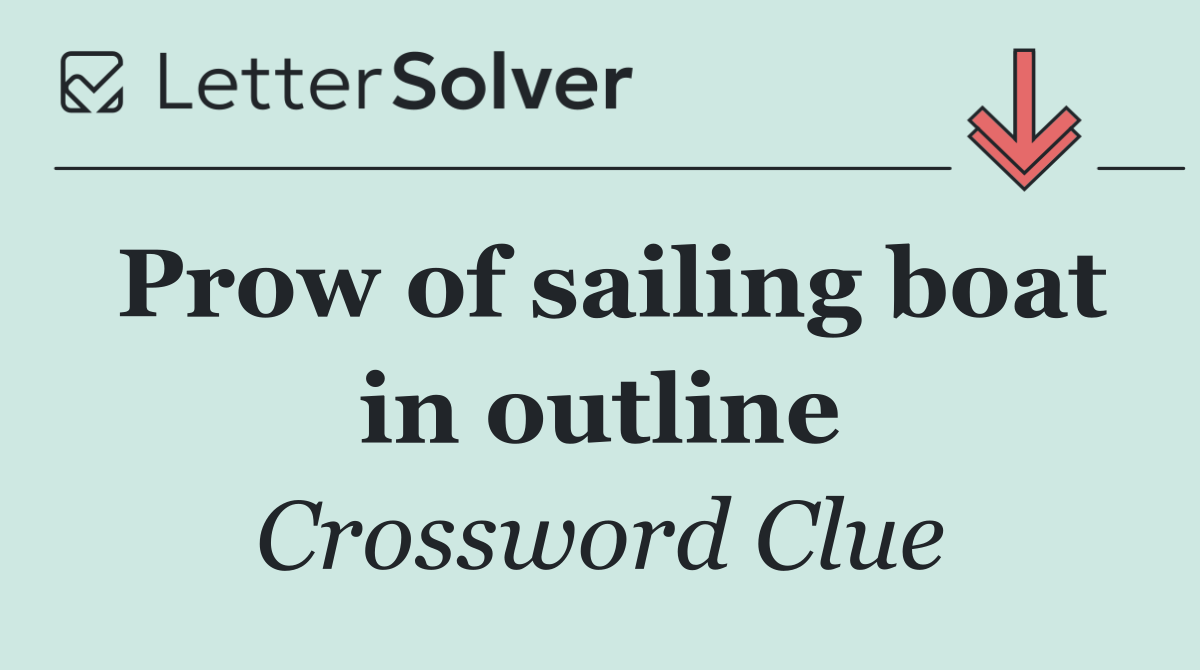Prow of sailing boat in outline