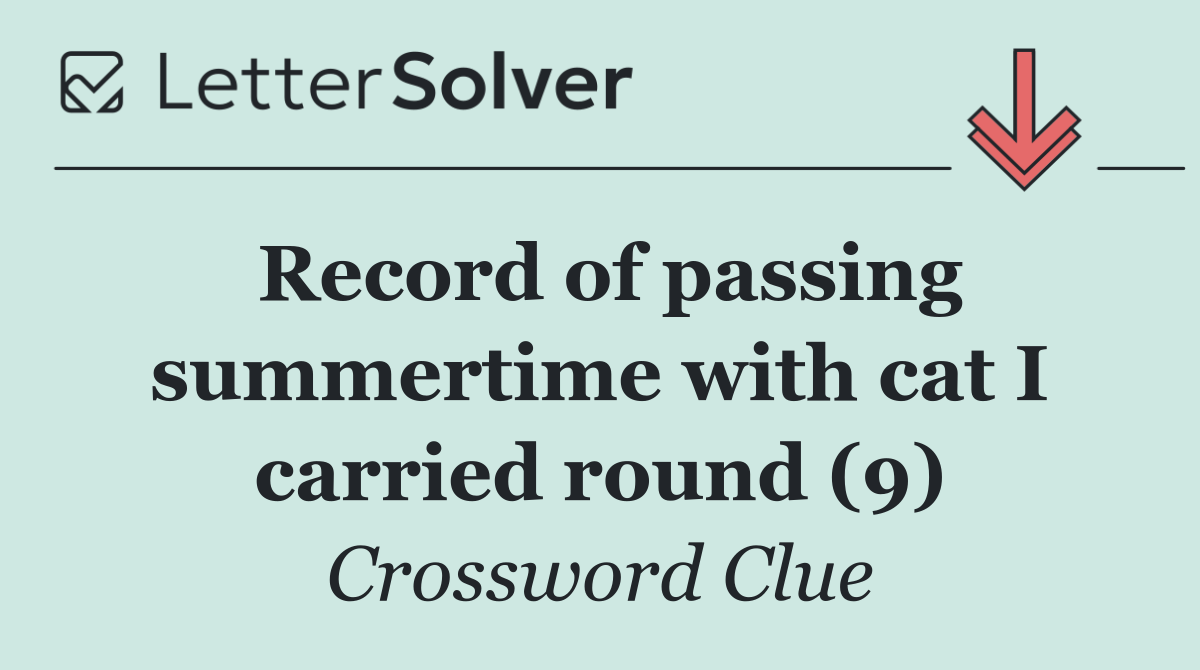 Record of passing summertime with cat I carried round (9)