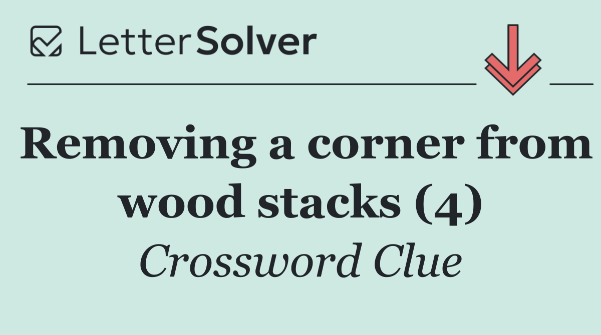 Removing a corner from wood stacks (4)