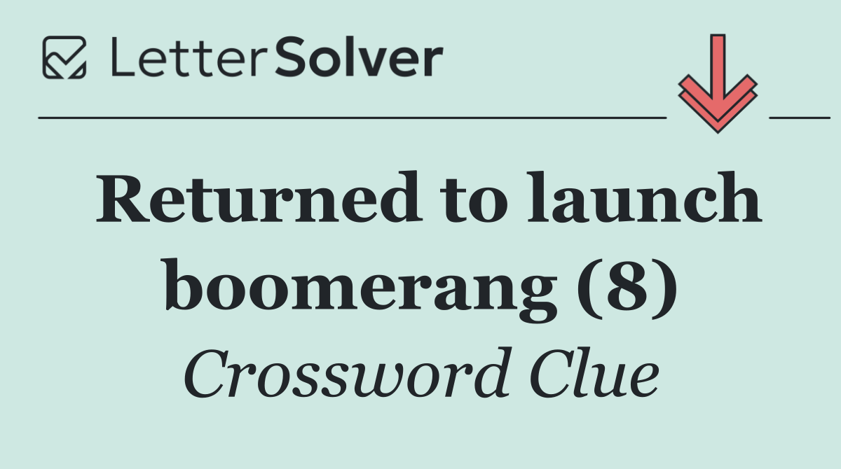 Returned to launch boomerang (8)