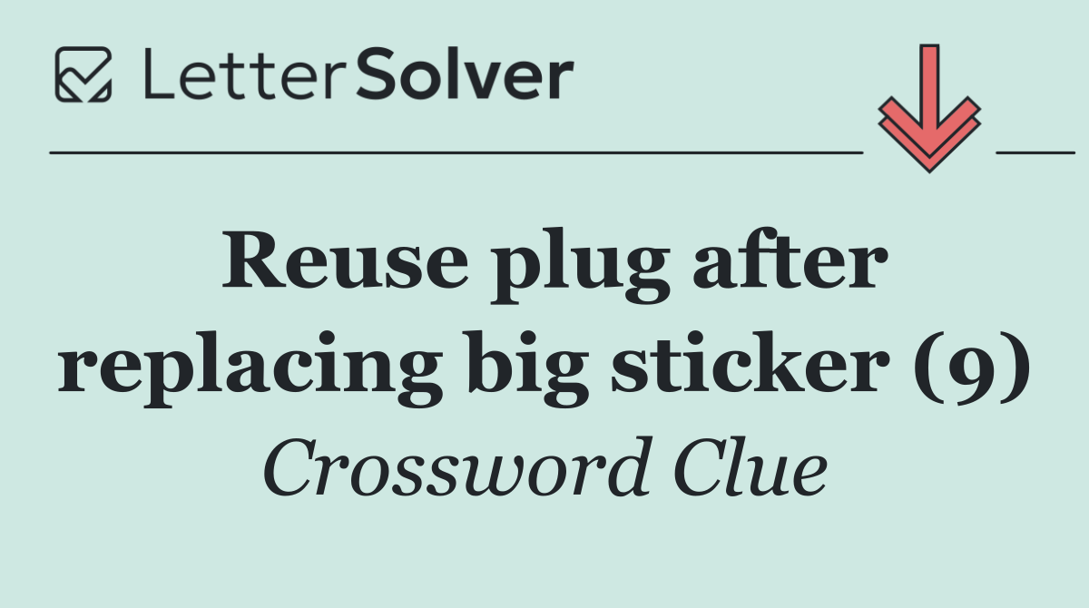 Reuse plug after replacing big sticker (9)