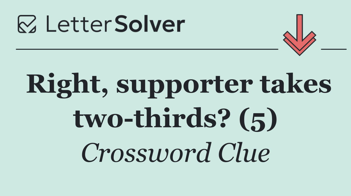 Right, supporter takes two thirds? (5)