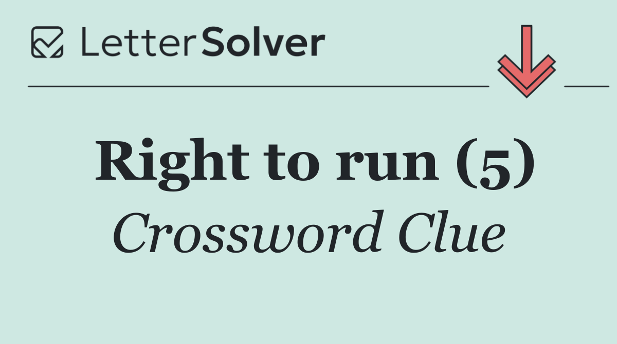 Right to run (5)