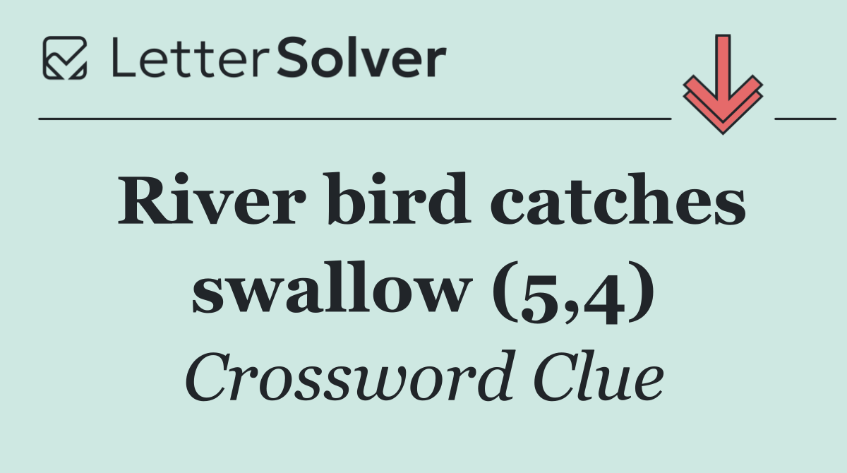 River bird catches swallow (5,4)