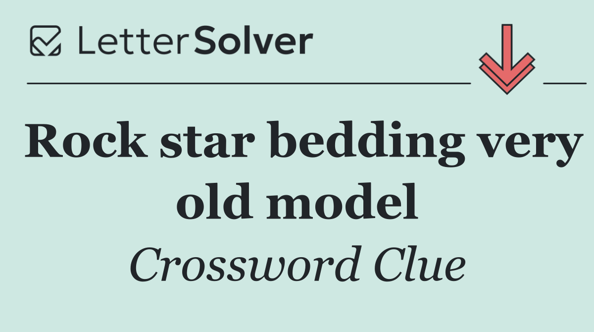 Rock star bedding very old model