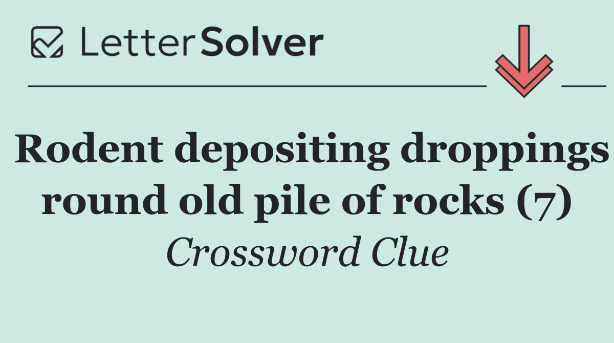 Rodent depositing droppings round old pile of rocks (7)