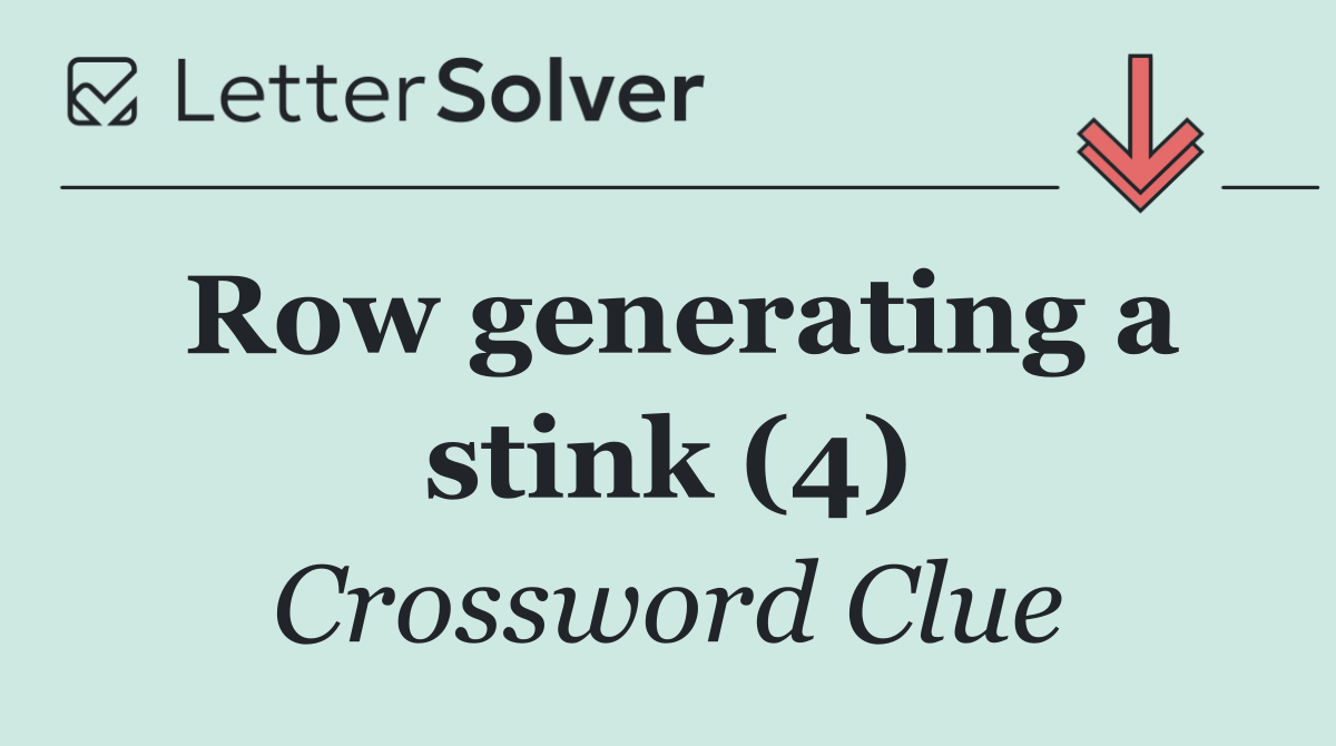 Row generating a stink (4)