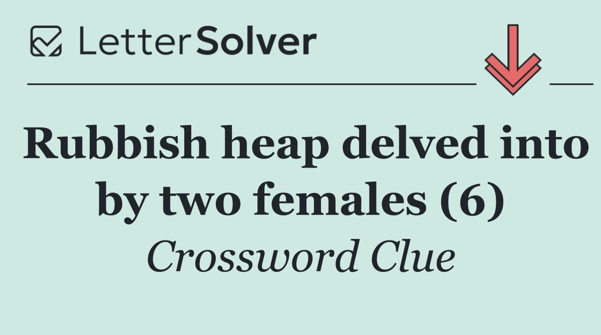 Rubbish heap delved into by two females (6)