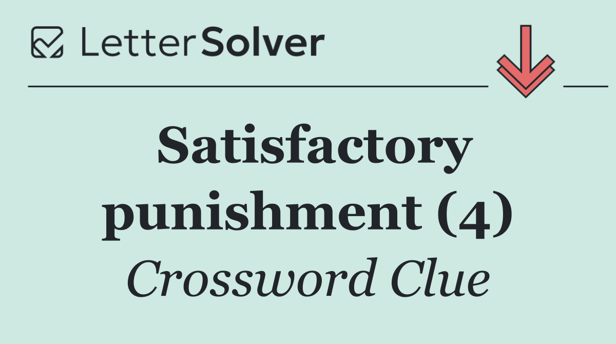 Satisfactory punishment (4)