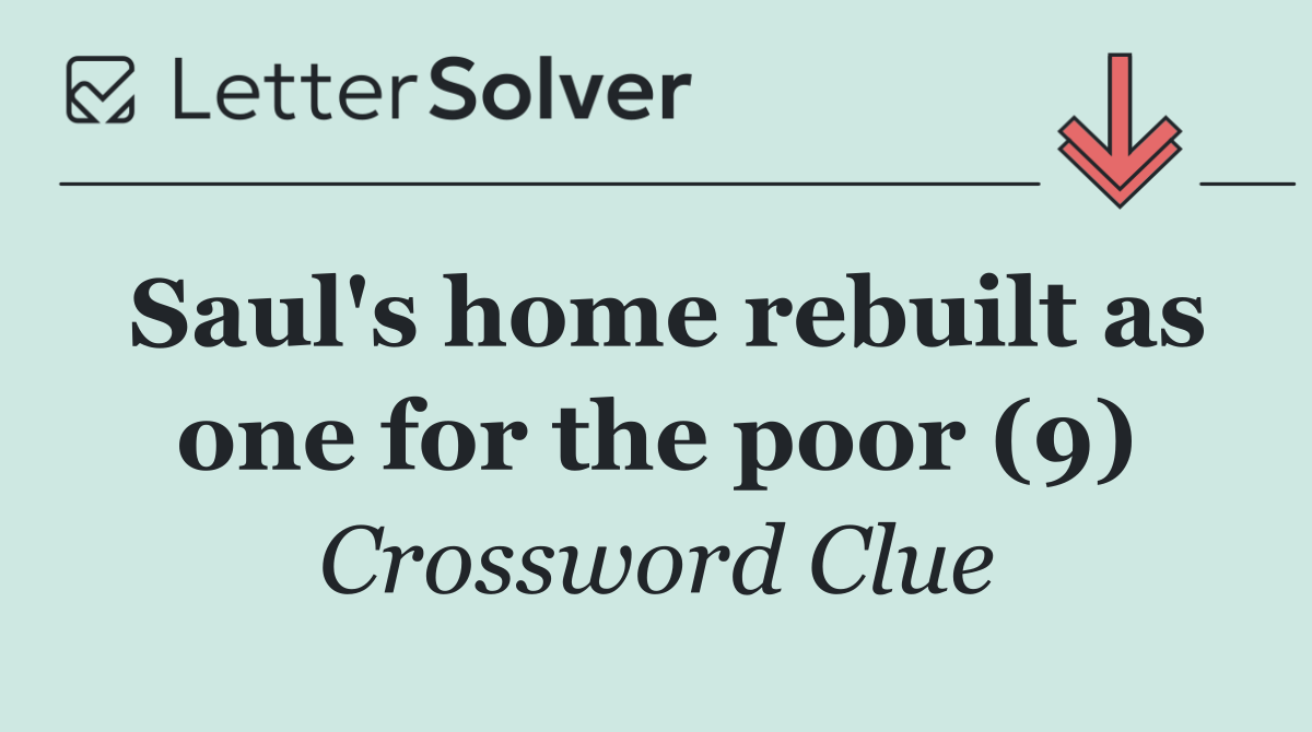 Saul's home rebuilt as one for the poor (9)