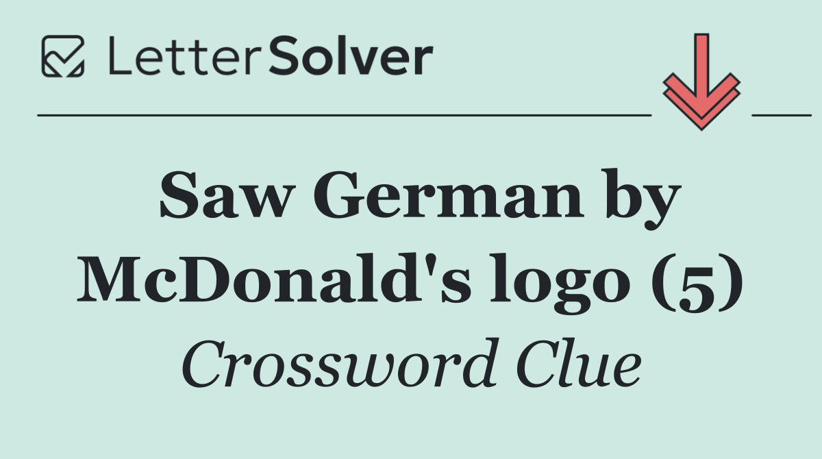 Saw German by McDonald's logo (5)