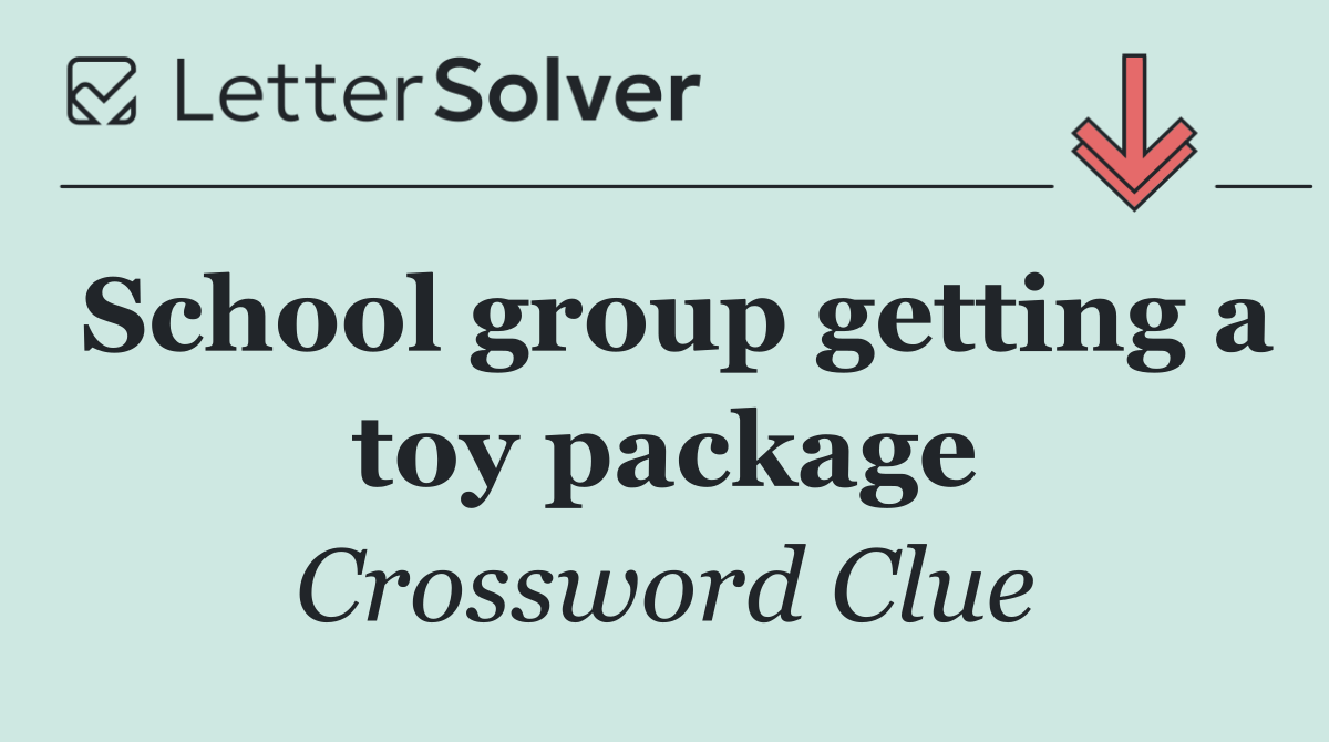 School group getting a toy package