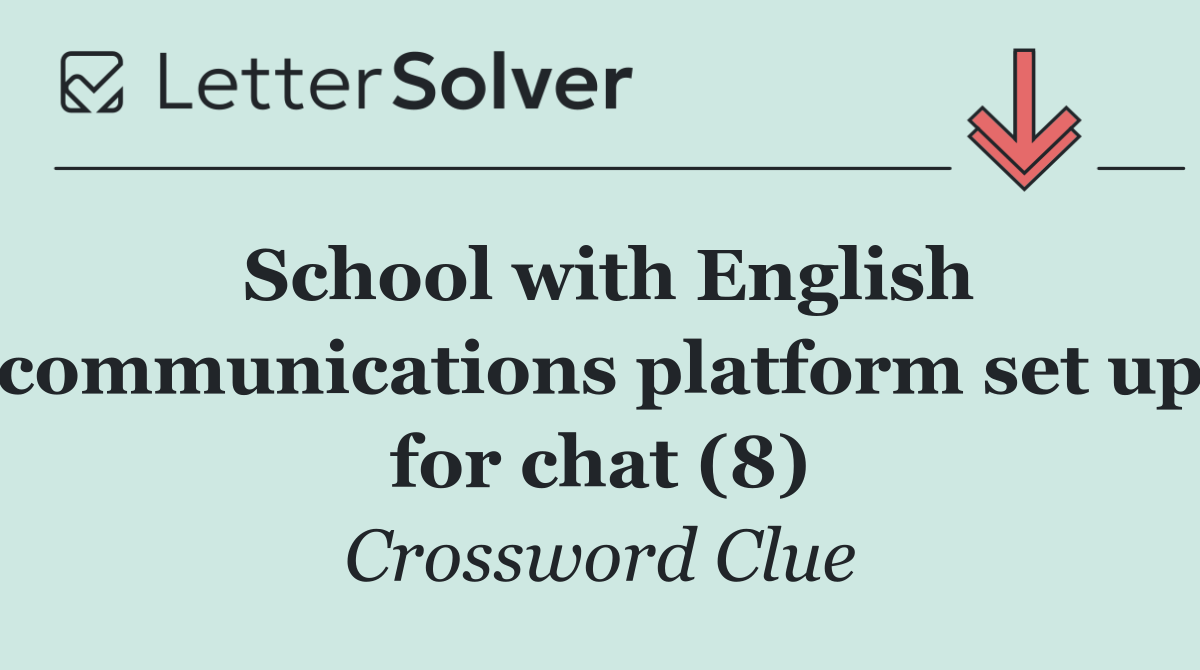 School with English communications platform set up for chat (8)