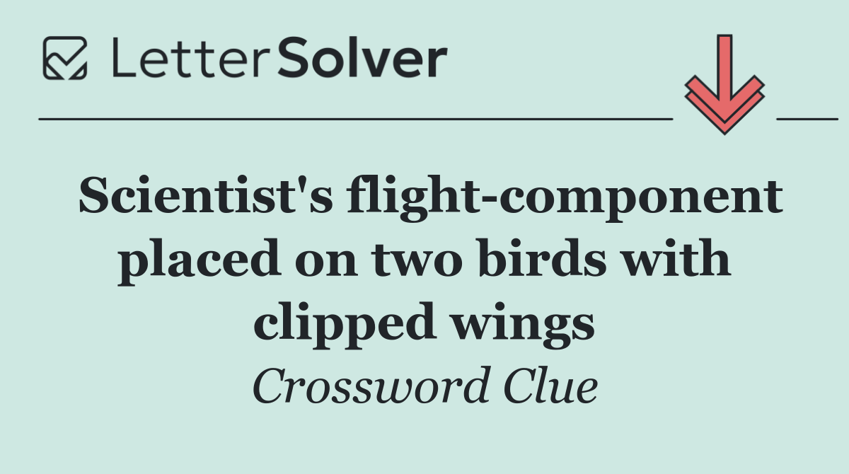 Scientist's flight component placed on two birds with clipped wings