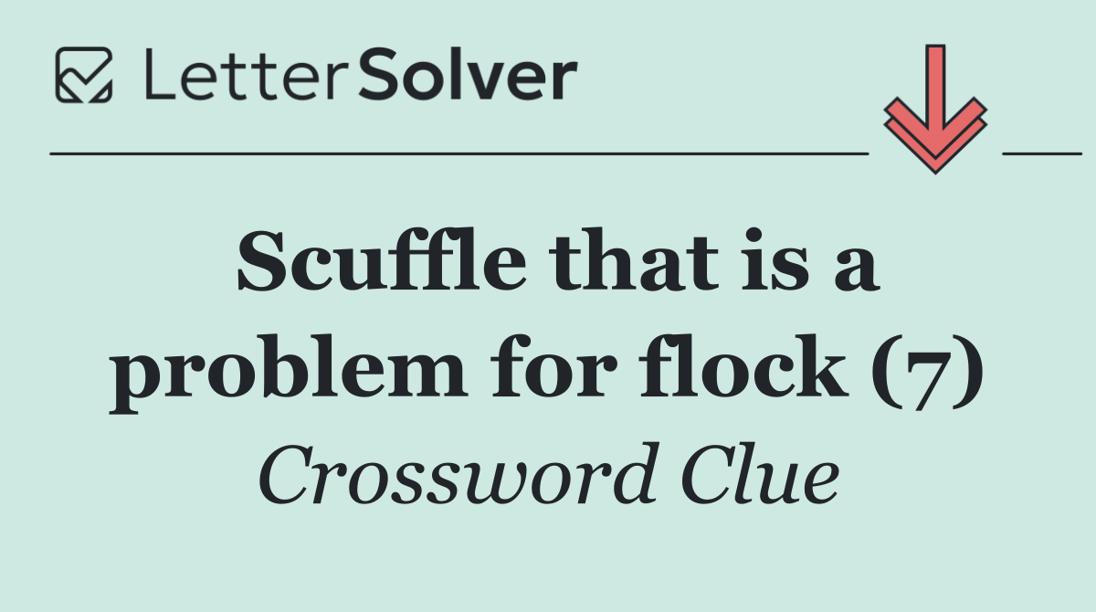 Scuffle that is a problem for flock (7)
