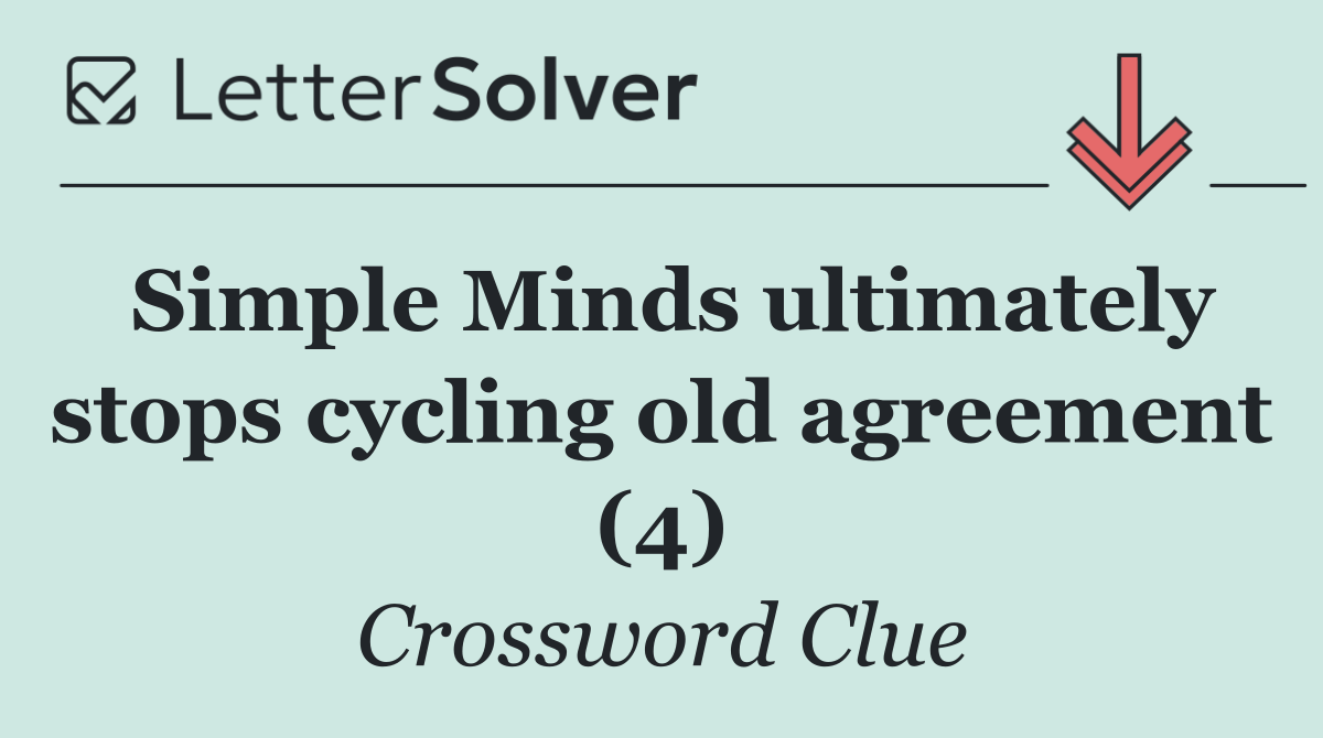 Simple Minds ultimately stops cycling old agreement (4)