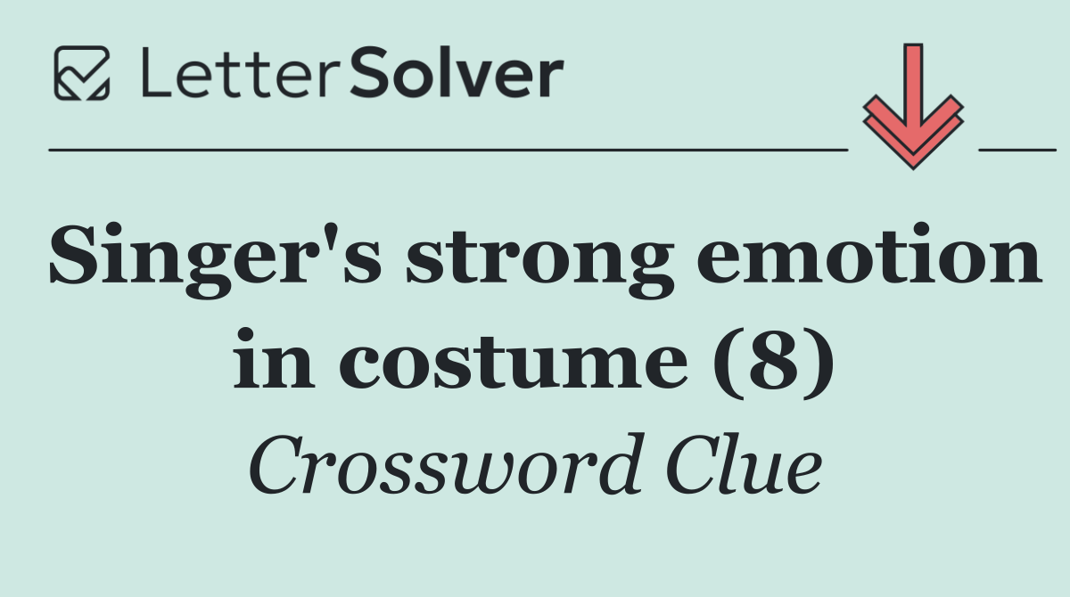 Singer's strong emotion in costume (8)