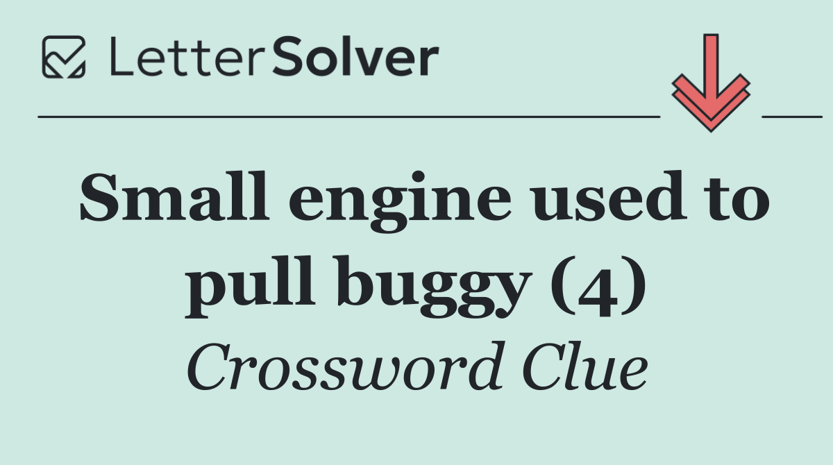 Small engine used to pull buggy (4)