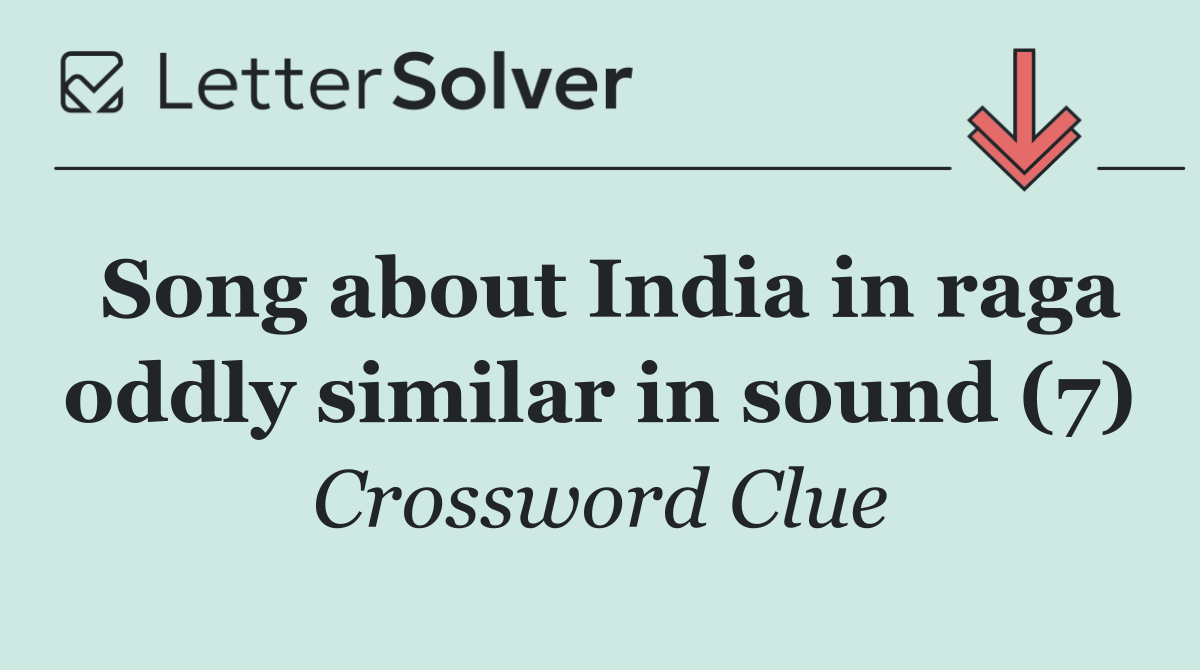 Song about India in raga oddly similar in sound (7)