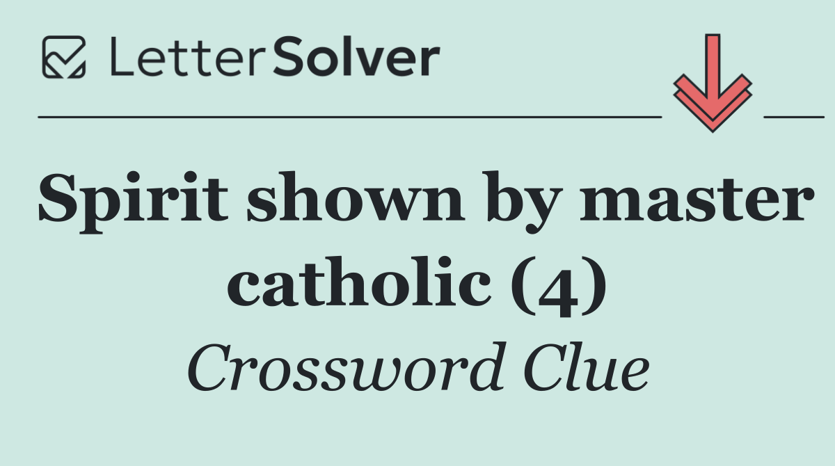 Spirit shown by master catholic (4)