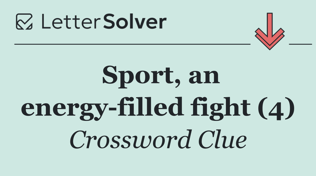 Sport, an energy filled fight (4)