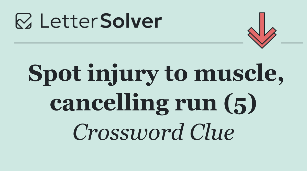 Spot injury to muscle, cancelling run (5)
